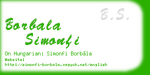 borbala simonfi business card