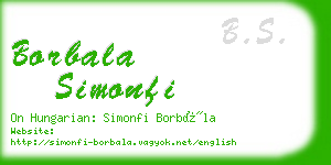 borbala simonfi business card